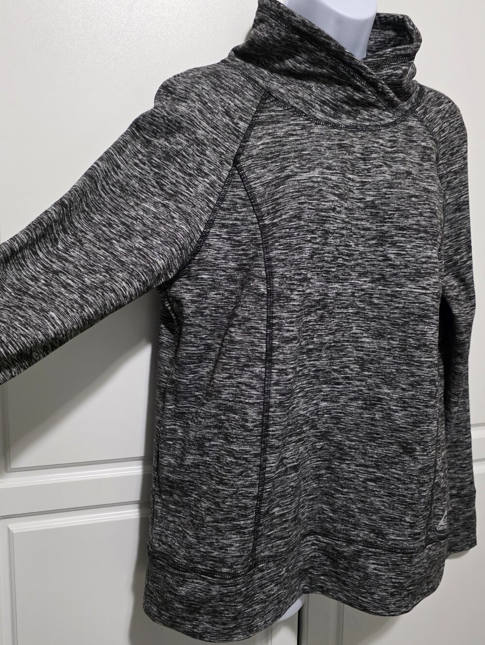 Gerry Womens Heathered Black/Gray  Performance Turtleneck PullOver Sweatshirt - Picture 12 of 12